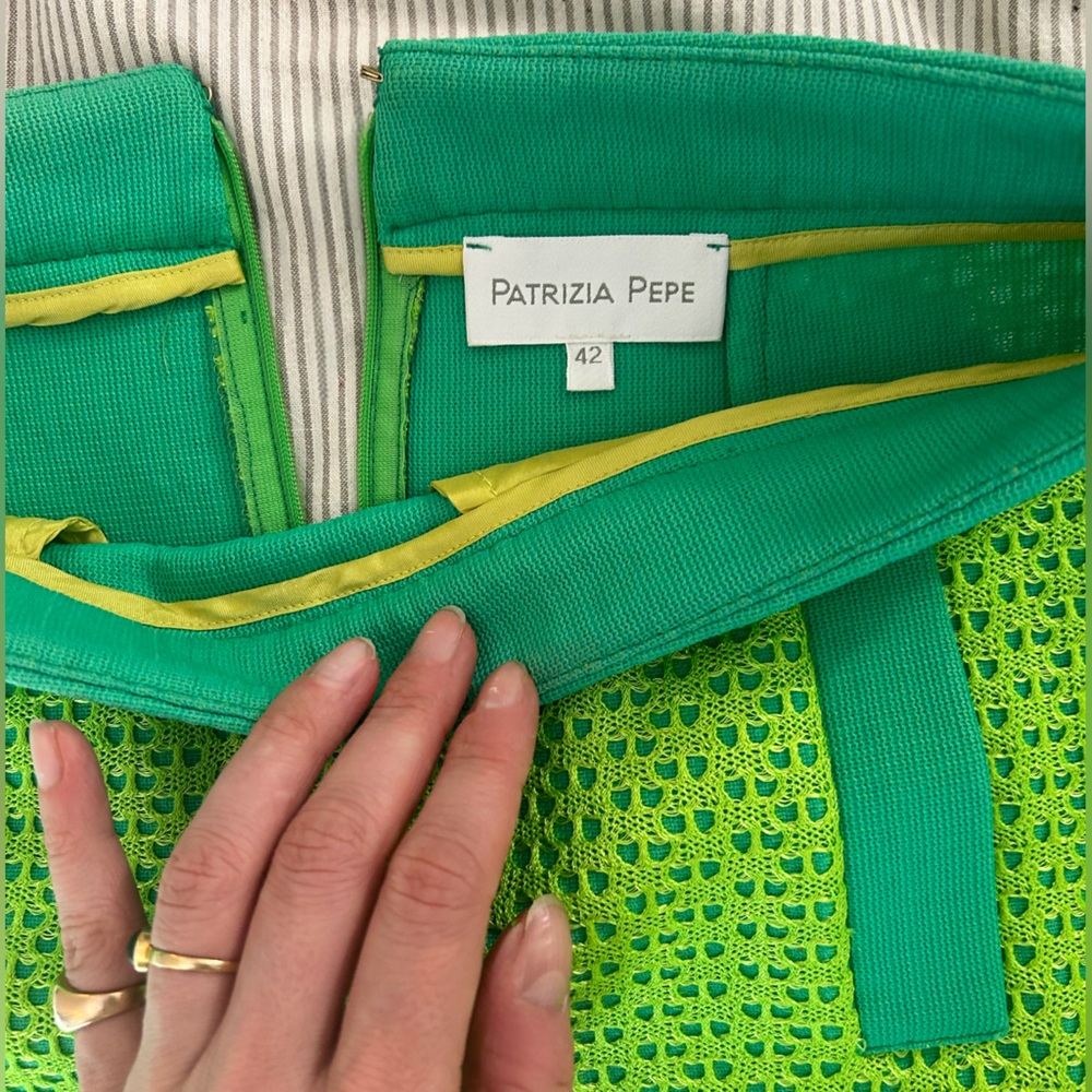 ♥️Patrizia Pepe Vibrant Green Dress with Yellow Highlights